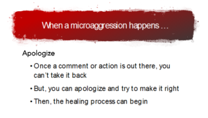 When a microaggression happens