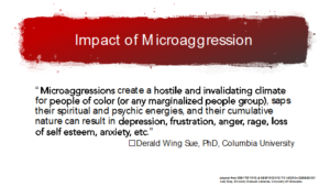 impact of microaggression