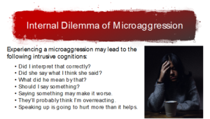Internal dilemma of microaggression