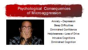 Psychological consequences of micro aggression