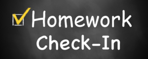 checkbox checked homework on chalkboard